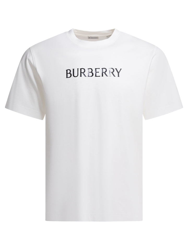 Burberry Cotton T-Shirt With Logo T-shirts - Bianco | d5bbd966138a0ae36a14e09f3ffada8f38693aeb