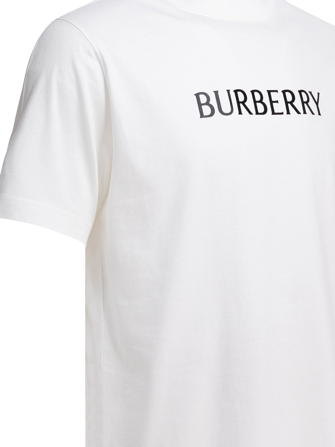 Burberry Cotton T-Shirt With Logo T-shirts - Bianco | 2710889d8539bcfe8e2e97bd91a4a9bb3ee235cf