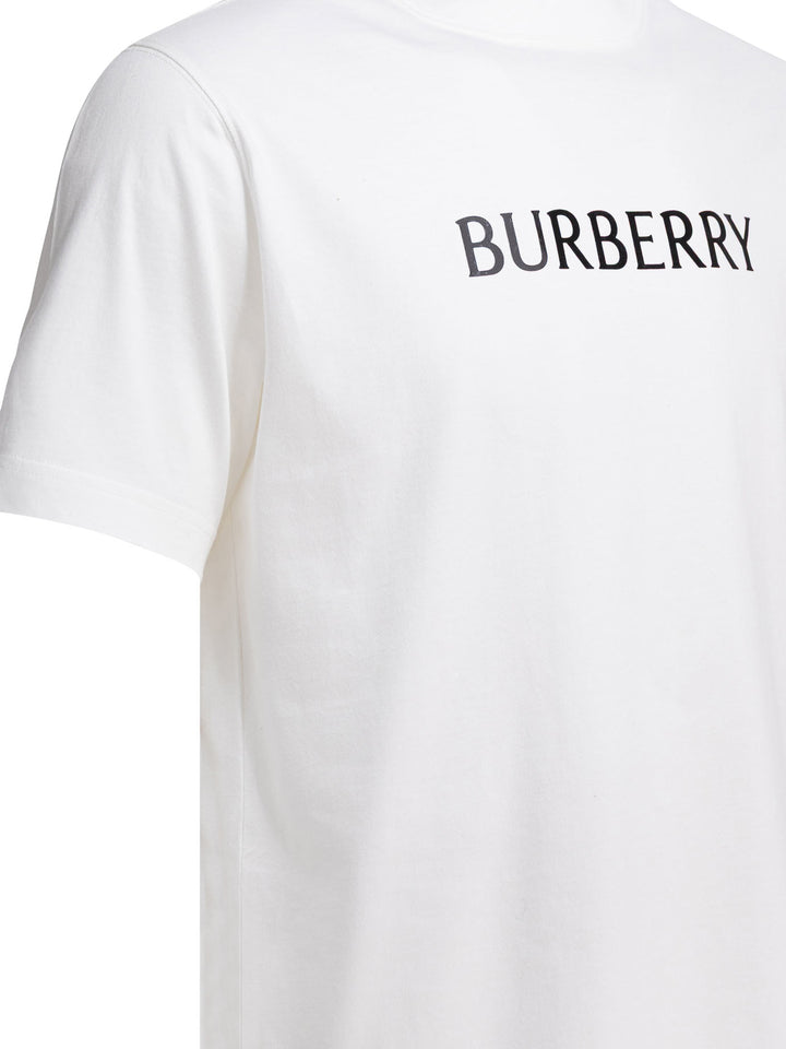Burberry Cotton T-Shirt With Logo T-shirts - Bianco | 2710889d8539bcfe8e2e97bd91a4a9bb3ee235cf