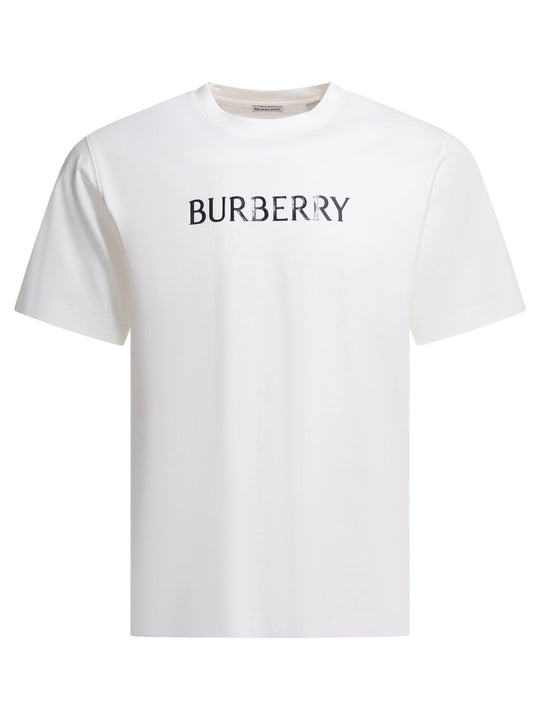Cotton T-Shirt With Logo T-Shirts Bianco