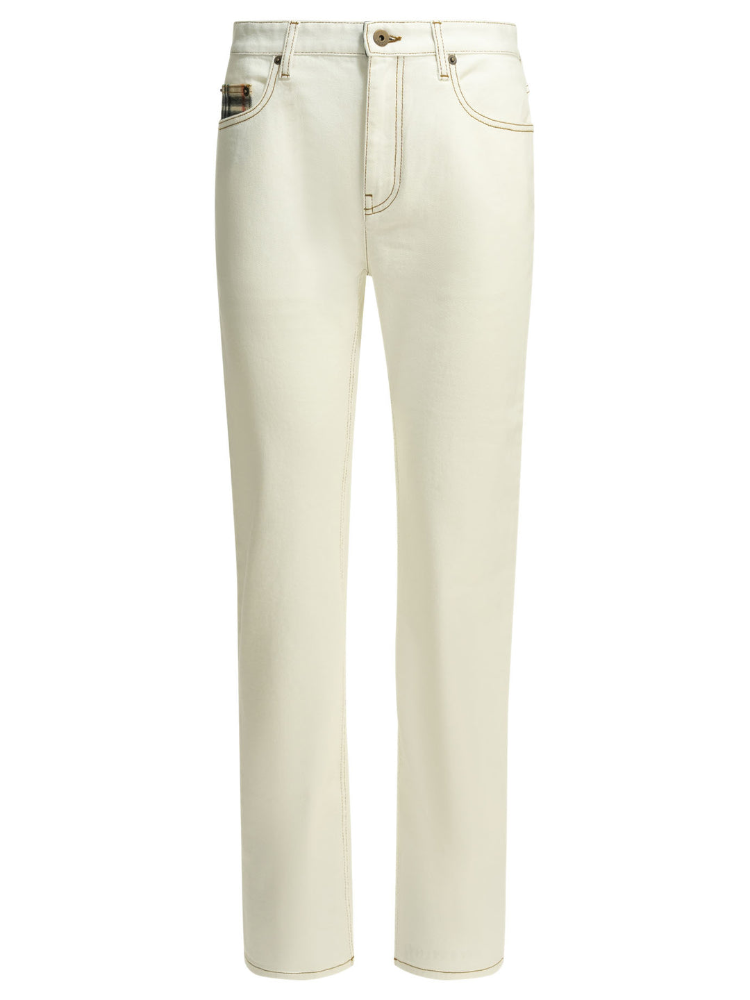 Burberry Dalia Check Jeans - Bianco | d2e1ed647967a7e84422ded46eff3887993706e0
