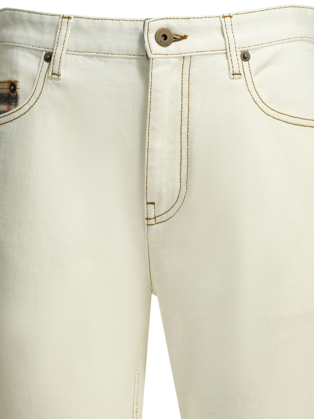 Burberry Dalia Check Jeans - Bianco | bd38956924a25c5a24c1e2a92c44650a98696190