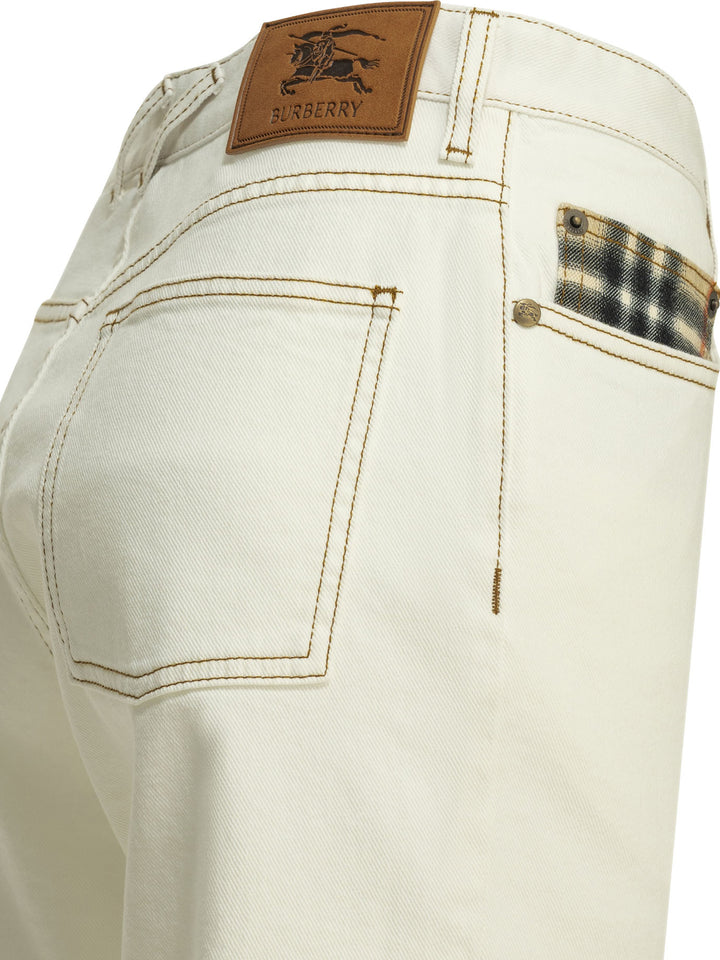 Burberry Dalia Check Jeans - Bianco | 513b47c87b2ff45999efc11d0a1e77553eb85f80