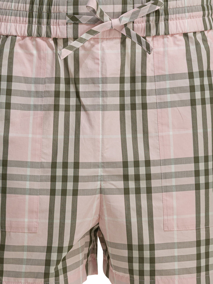 Burberry Evelyn Check Shorts - Rosa | 18036390d1d1aad429dde7c84edcd5650063743a