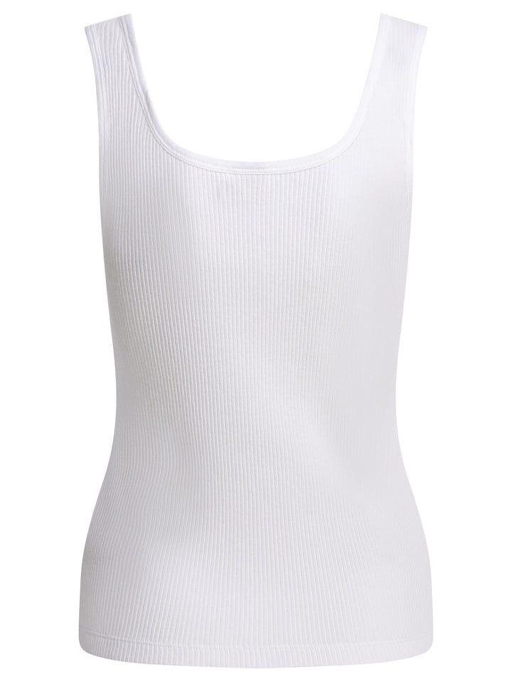 Chloé Logo Tank Top Top - Bianco | 693fb0db67a2d41ebddf2c05110d234b77d7a506