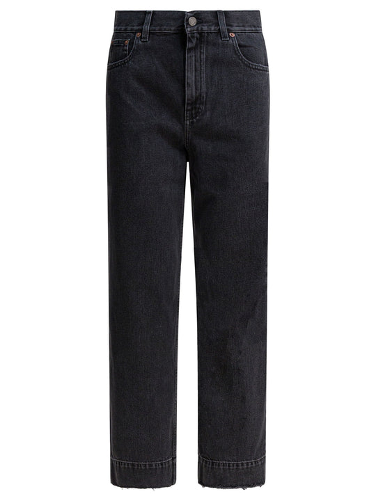 High-Waisted Jeans Nero
