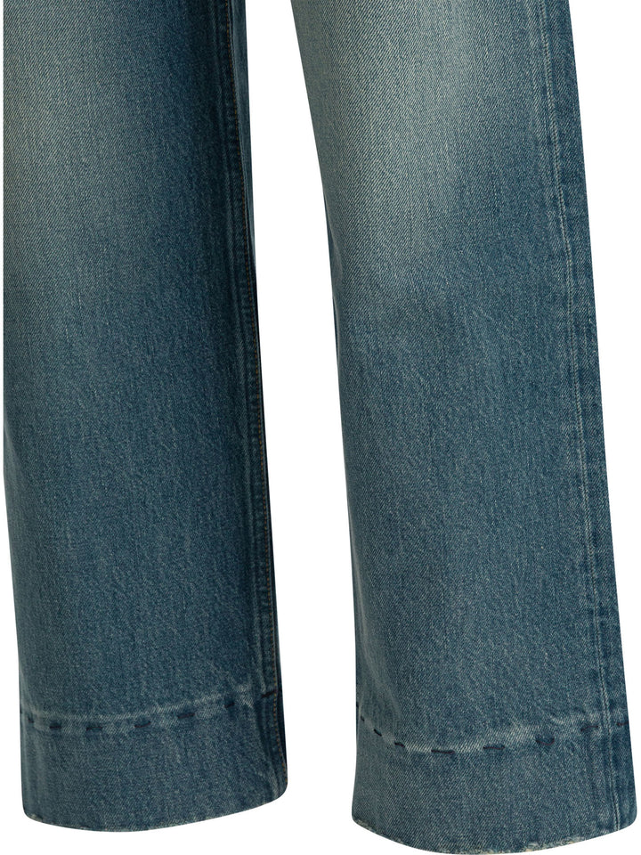 Chloé Short Wide Leg Jeans - Blu | eae5e03c6982c432487a5a0aa99b8a4c395b2df6