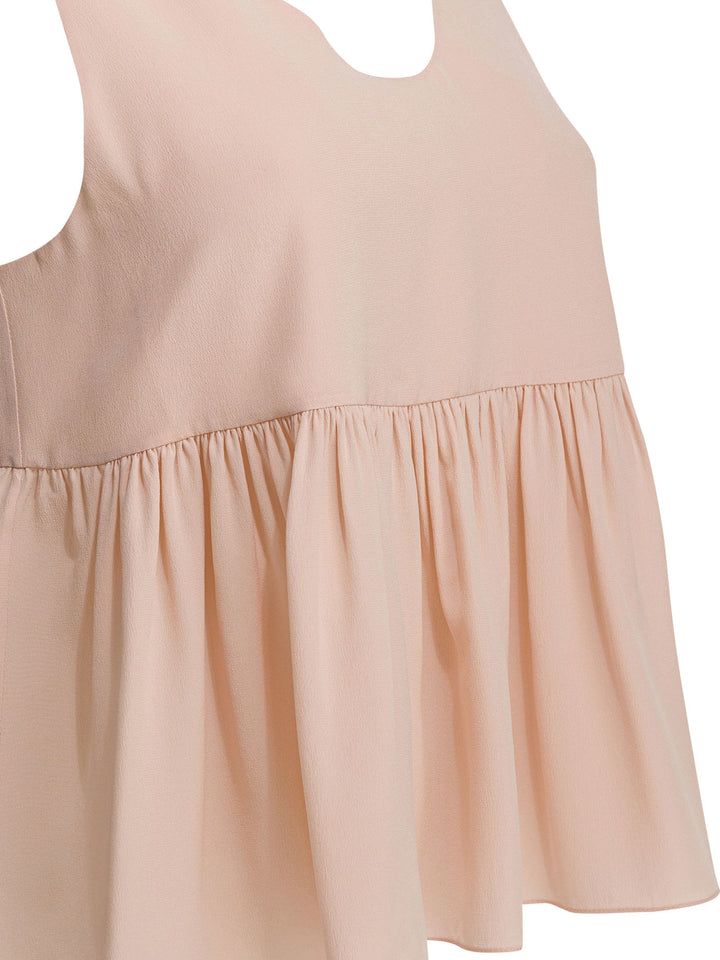 Chloé Silk Crepe De Chine Top Top - Rosa | d2d46e5ca28b34f65663ca474b675b6eede470b3