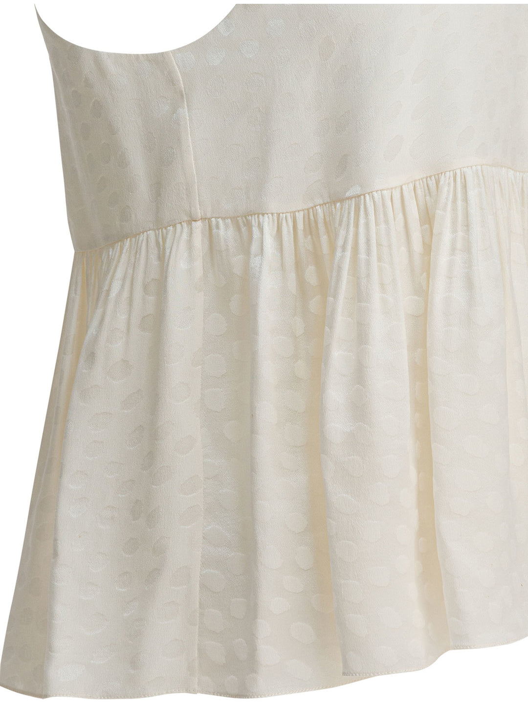 Chloé Silk Peplum Top Top - Bianco | 4da490b448d7272f16f6efb22f7b69087ccdaf44