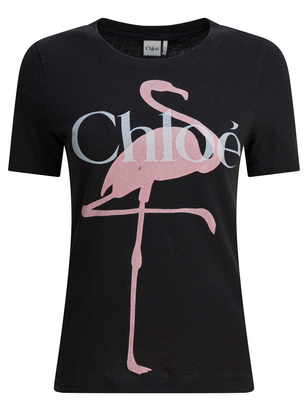 Chloé Cotton T-Shirt With Logo T-shirts - Nero | 3688eb4ee742f8714b16b1d6b6cac73382e4fb58