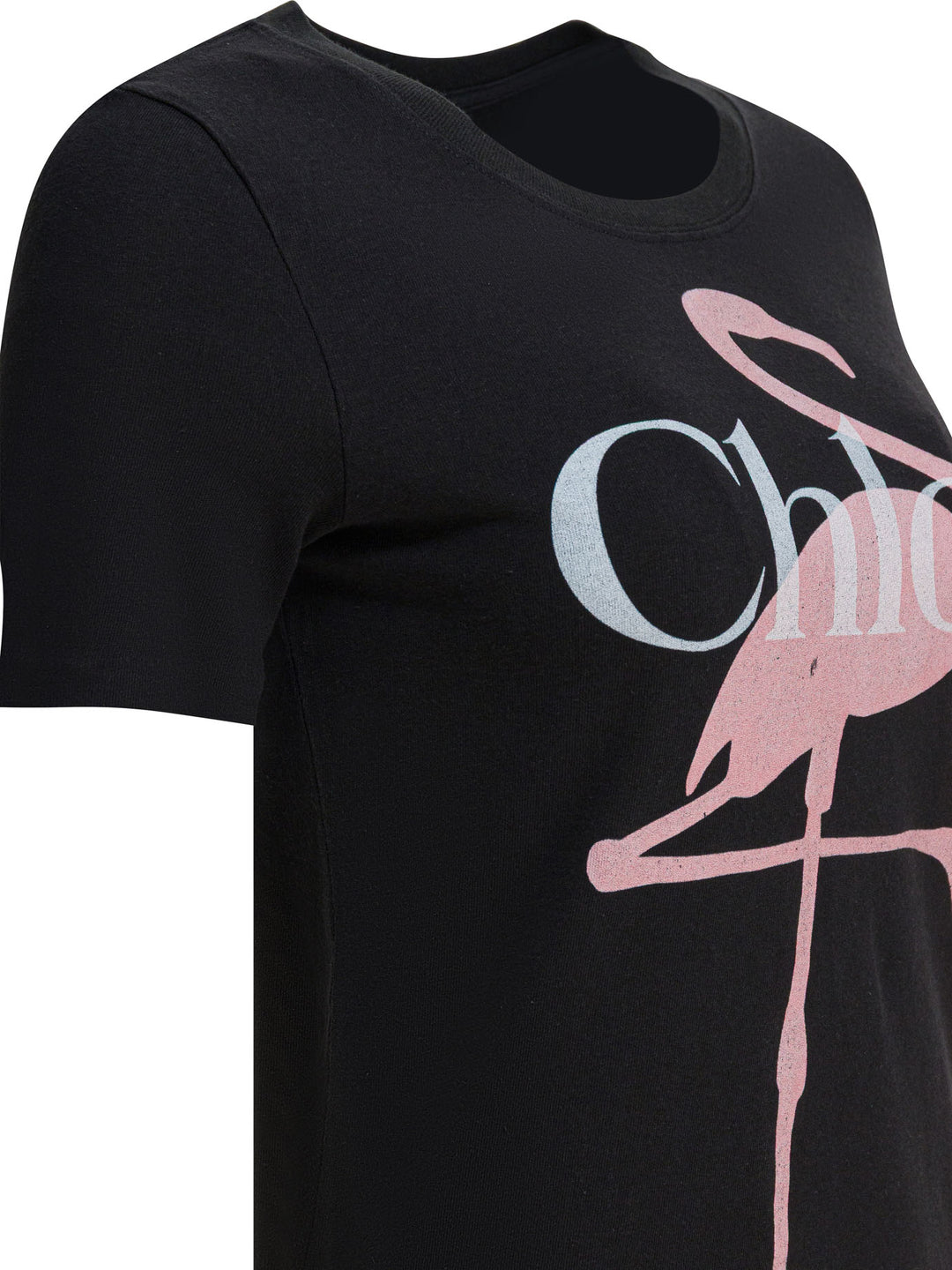 Chloé Cotton T-Shirt With Logo T-shirts - Nero | 225a7af7a0090c508d218265f9507cd87e53841b