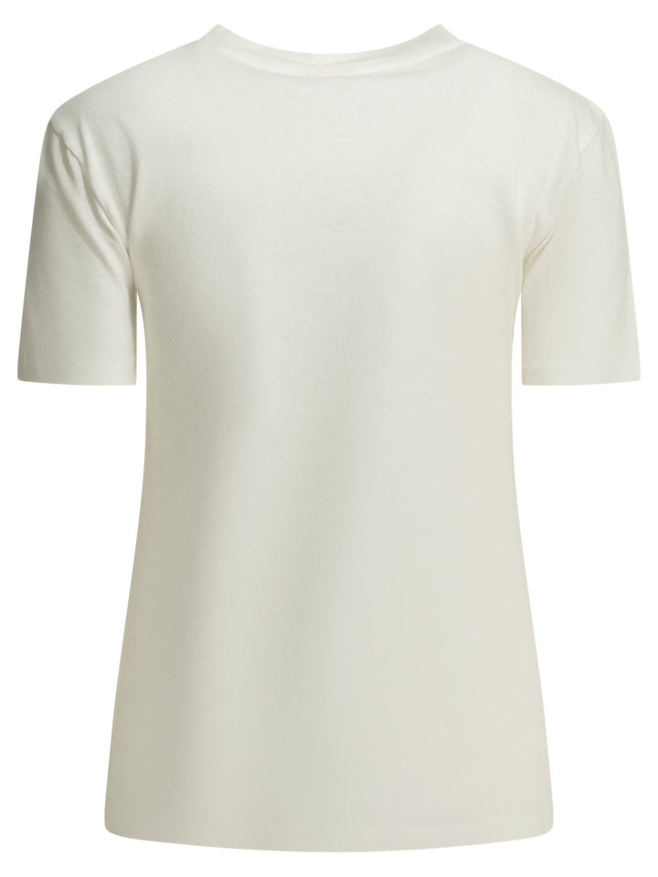 Chloé Crew-Neck T-Shirt With Logo T-shirts - Bianco | a8296ee840e3be1fe11e924fefd72c0b7f563a82
