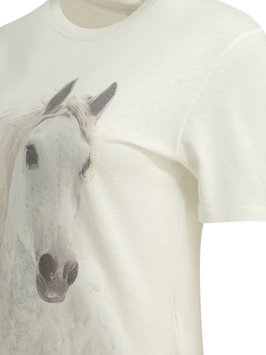 Chloé Crew-Neck T-Shirt With Logo T-shirts - Bianco | 4d17f0560ae9c99b6a0cc80892fe3f8be4b4a0ca