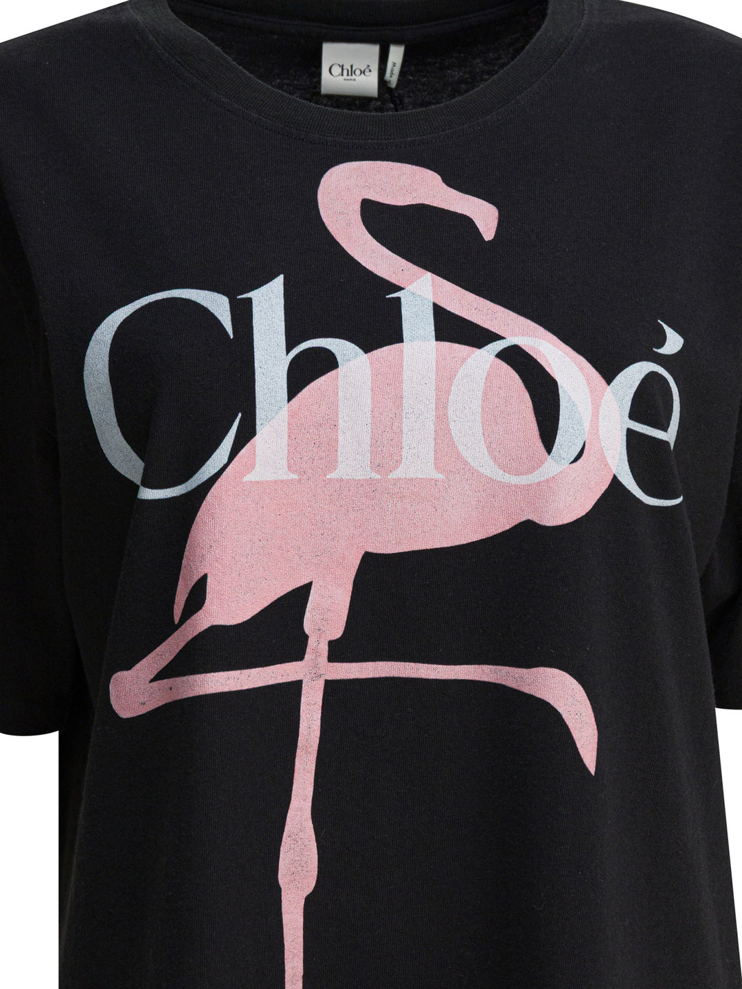 Chloé Cotton T-Shirt With Logo T-shirts - Nero | bf77b852fde2f2cd1adc8d67beecdc3d7ba67c22