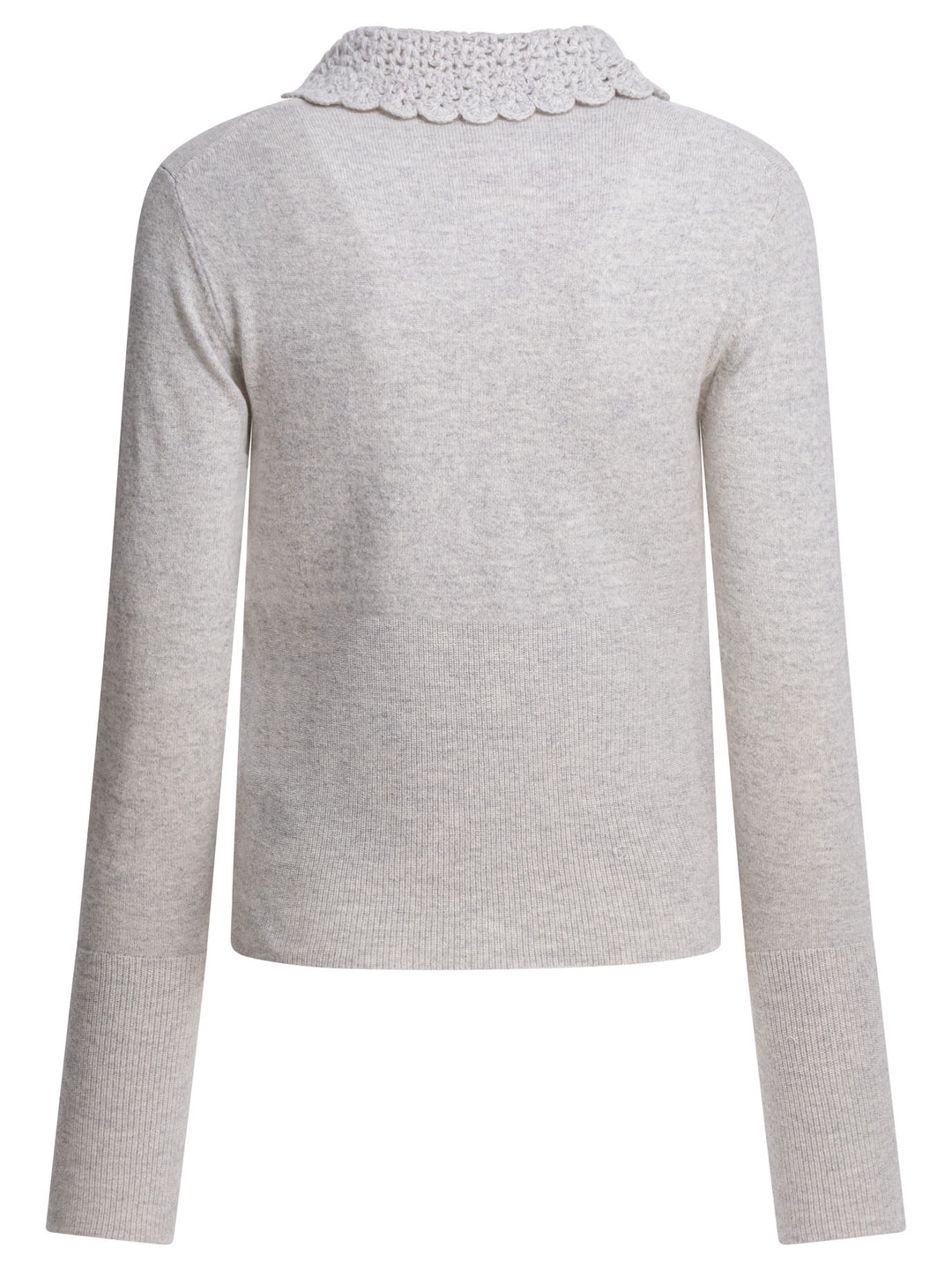 Chloé Wool Cardigan With Logo Knitwear - Grey | 0fe14920c6948220290cc21eba25d0f1cfd16049