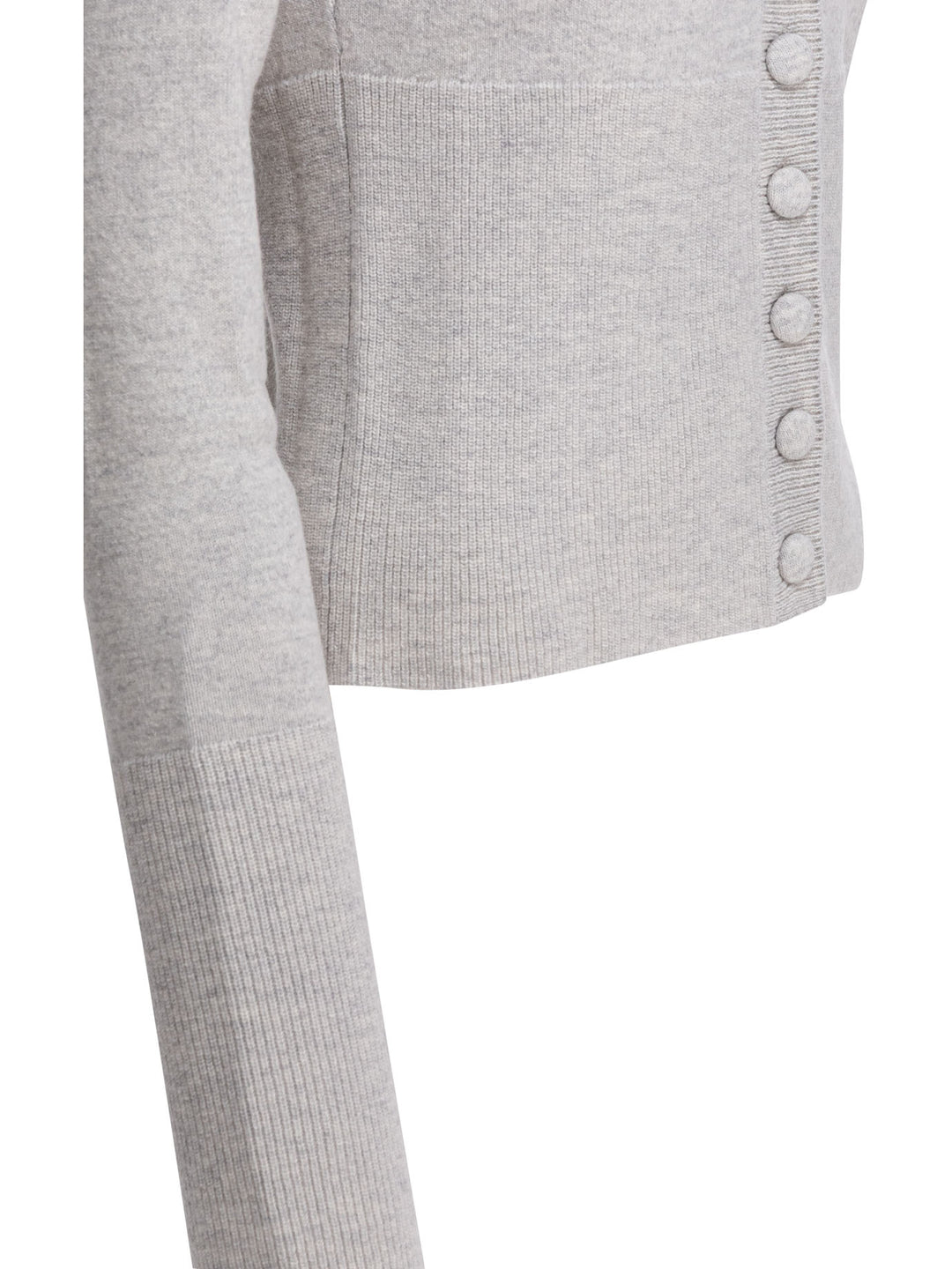 Chloé Wool Cardigan With Logo Knitwear - Grey | 3c442d296d3345aac38f96bcfe4f8a91671692d3