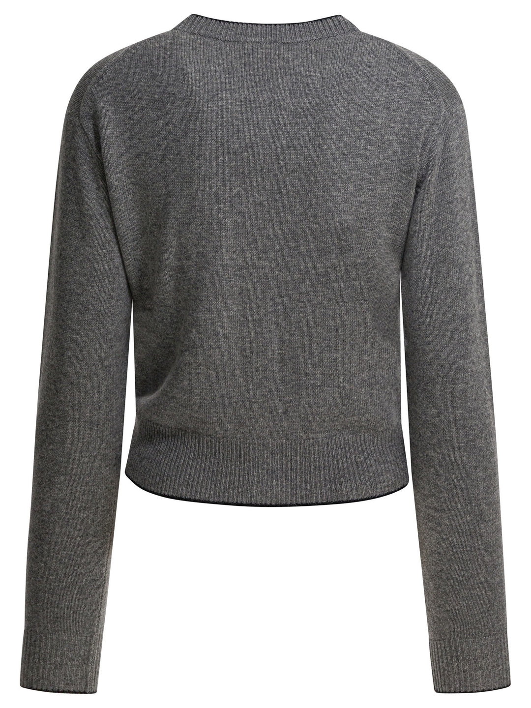 Chloé Wool And Cashmere Cardigan With Logo Knitwear - Grey | 493c1fba64c3934953463b1fadea6ccdb764d43f
