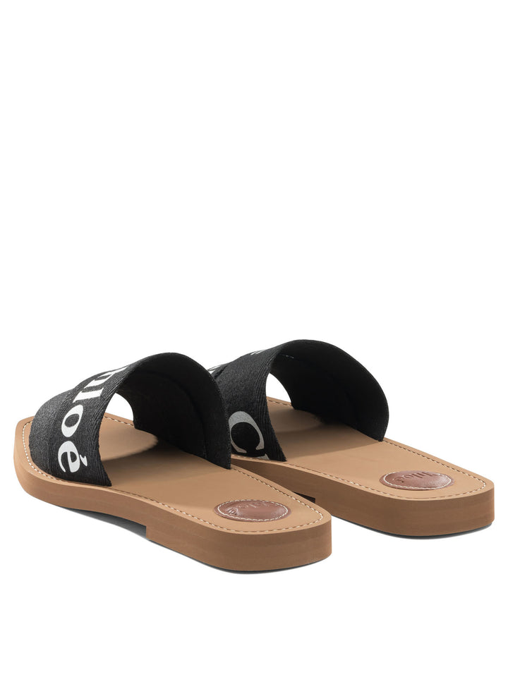 Chloé Woody Sandali - Nero | 93590352244ba198da9d55638f2f3aec50a37d97