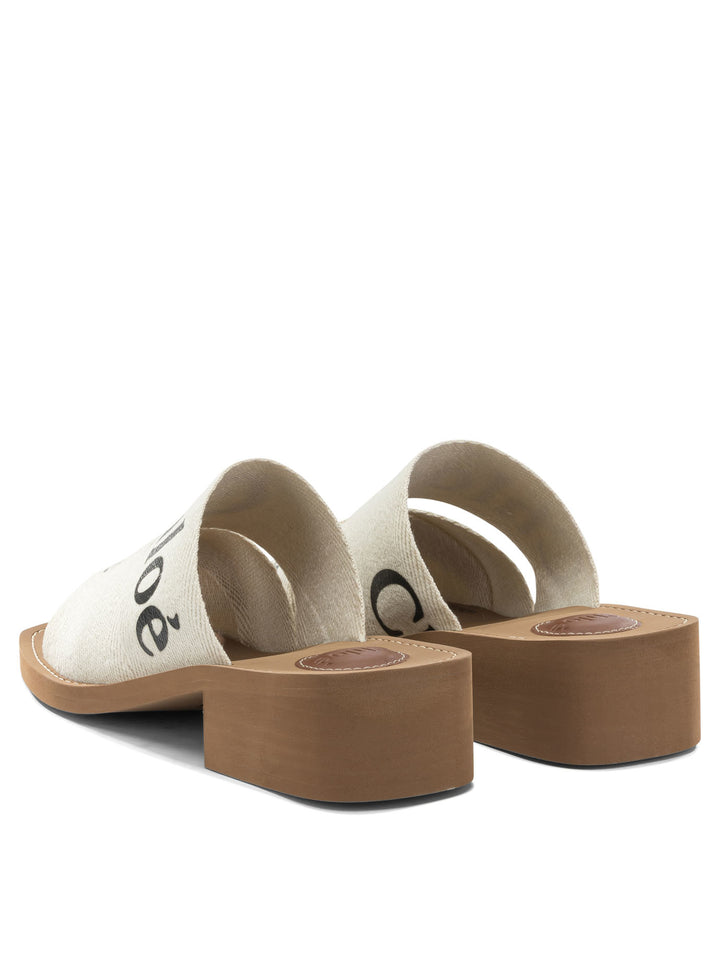 Chloé Woody Sandali - Bianco | 8ba08261c0a6ae1954660e6b3a5d5adfca9ea4a7