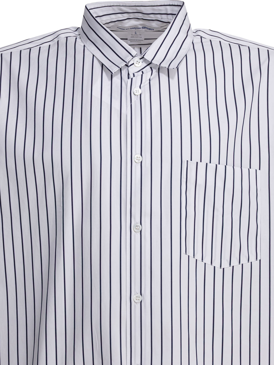 Comme Des GarçOns Forever Striped Cotton Shirt Shirts - Bianco | 0dcd3c59969bfceb5ddff39389ff7400b6b95beb