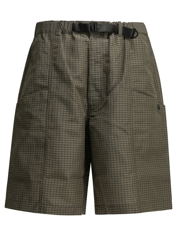 Plaid Cargo Shorts Marrone