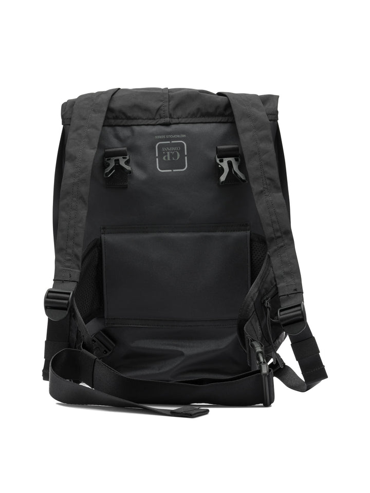 C.P. Company Metropolis Rubber Reps Mixed Transformable Zaini e Valigie - Nero | 412772aacbbf18e05c37c74f1799570c2778d39d