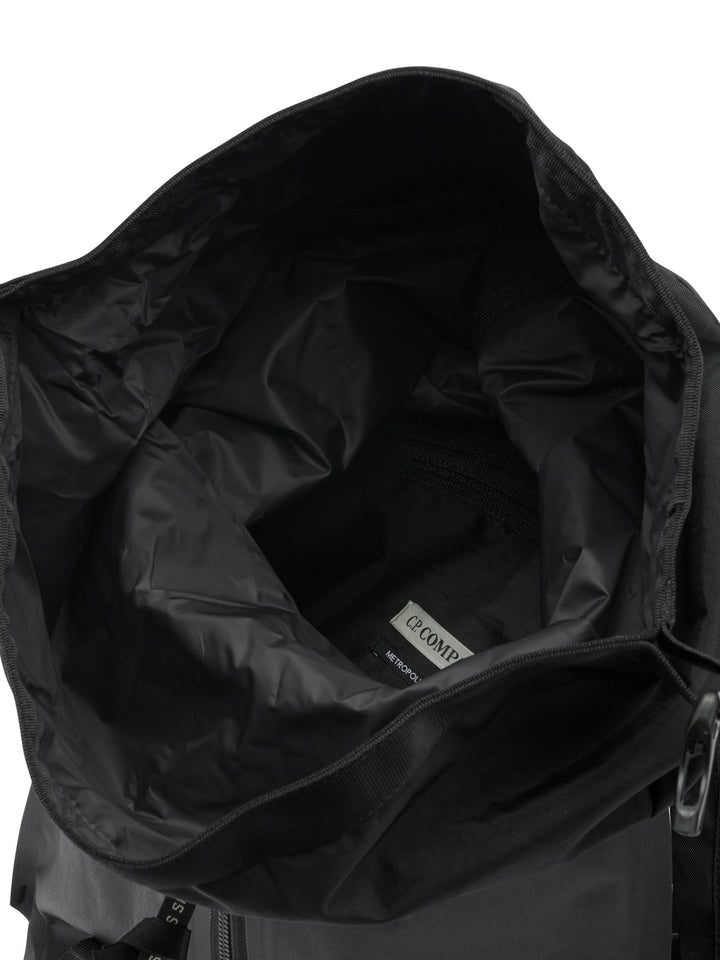 C.P. Company Metropolis Rubber Reps Mixed Transformable Zaini e Valigie - Nero | b503709441f8ab0d4929e1945549d7d7c87795be