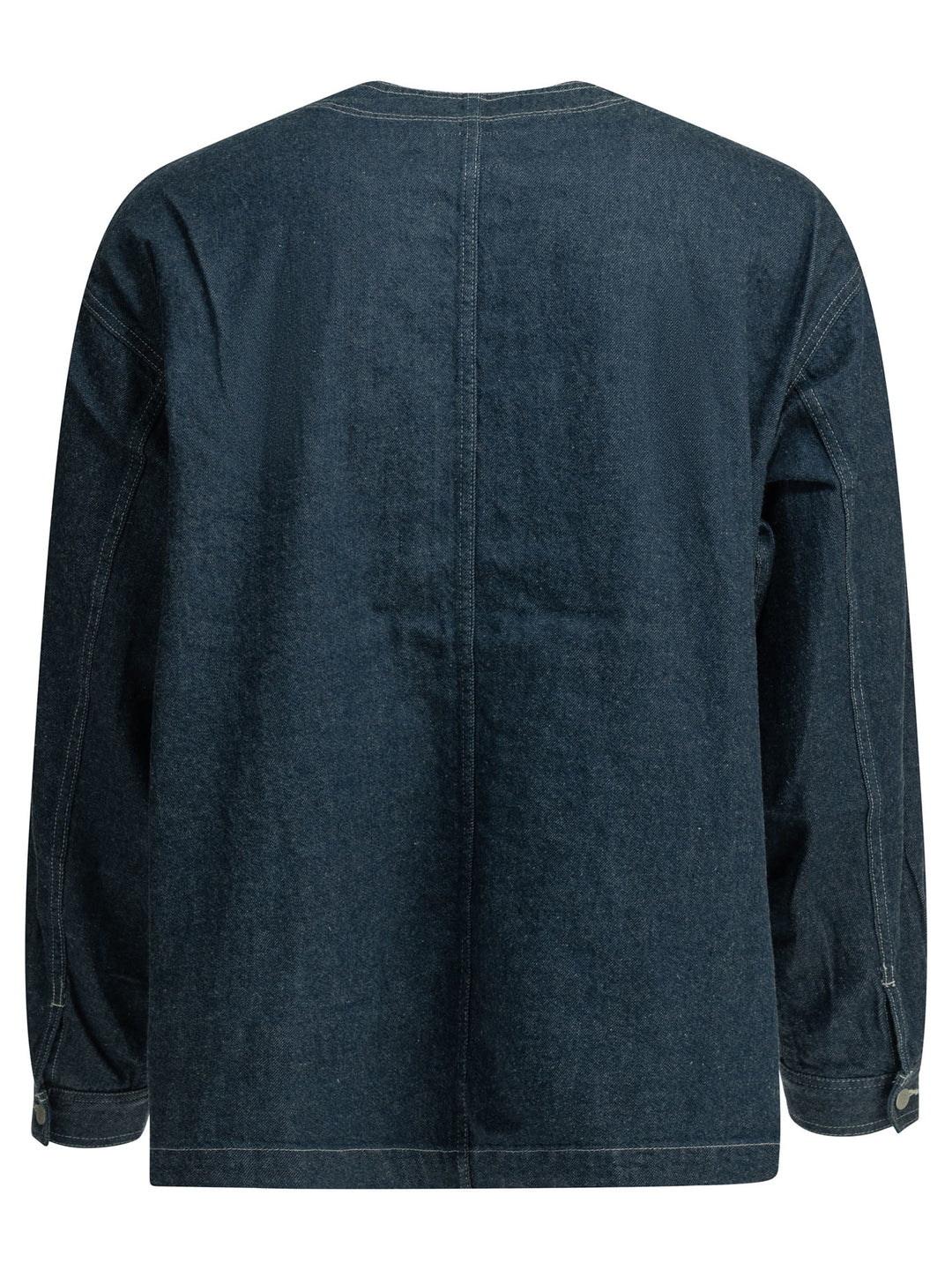 Danton Collarless Denim Jacket Jackets and Coats - Blu | bf58ef80a6c17f66125a245454ee3b2f00113817