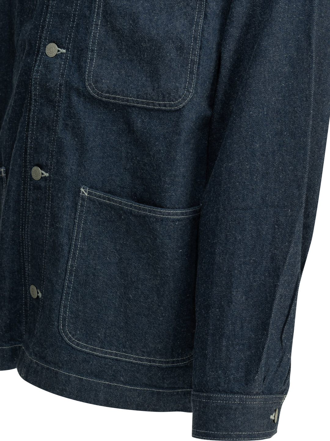 Danton Collarless Denim Jacket Jackets and Coats - Blu | d0ec12cd3fd60d5507fe3538e978ef4da00f494d