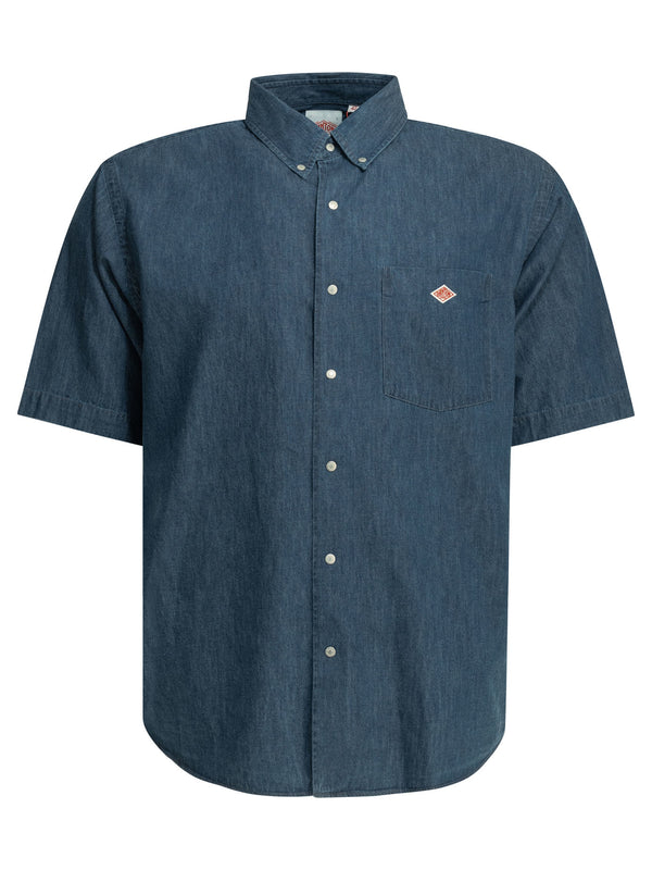 Casual Denim Shirt Shirts Blu