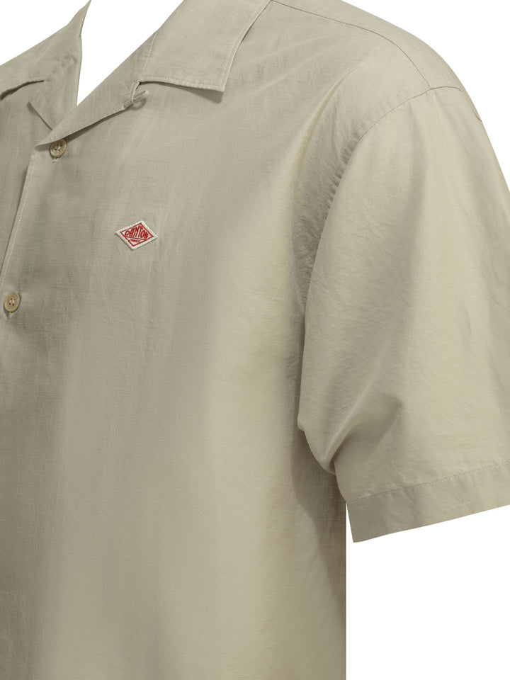 Danton Casual Cotton Linen Shirt Shirts - Beige | 7f9a1aa75eb3a09cef09d7659195b6b041a17b51