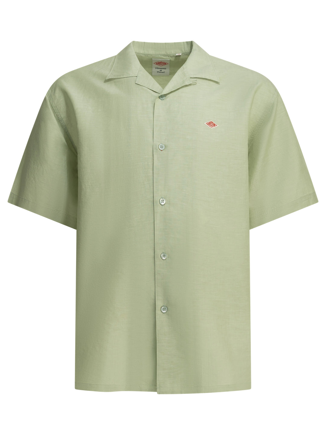 Danton Casual Cotton Linen Shirt Shirts - Verde | 89ba35549605b5370bebc3a574b2e5807eb48537