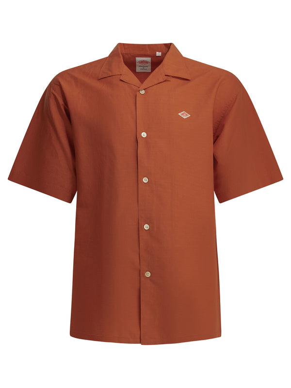 Casual Cotton Linen Shirt Shirts Arancione