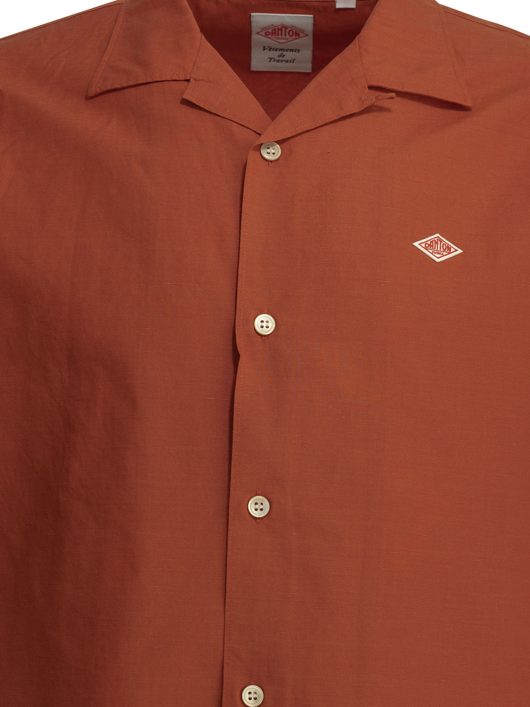 Danton Casual Cotton Linen Shirt Shirts - Arancione | 56d790d0386bb755e08d9af07c2772dad98ea8b4