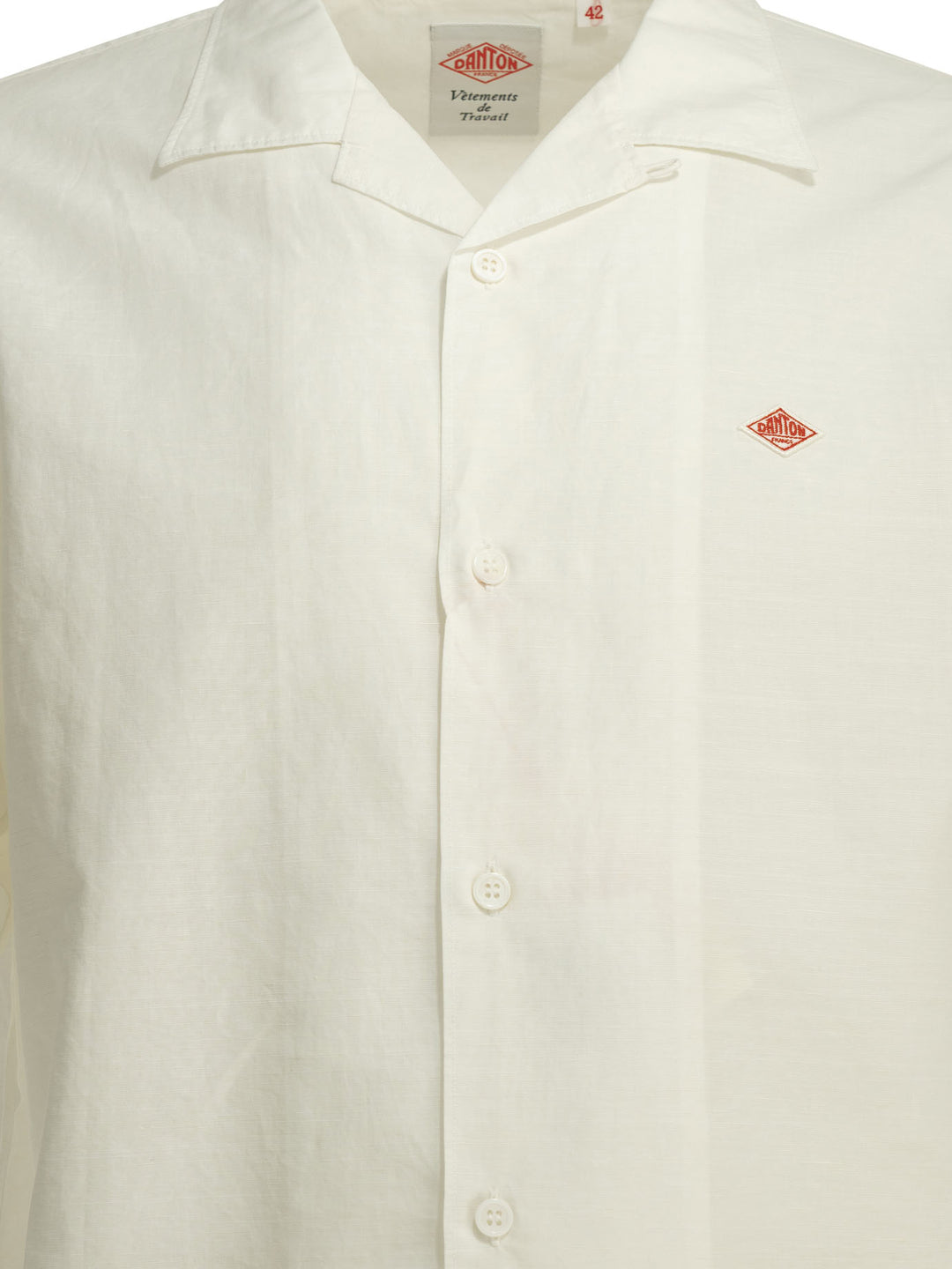 Danton Casual Cotton Linen Shirt Shirts - Bianco | 529bf5cae4f20f272e66be455c44334b604849c1