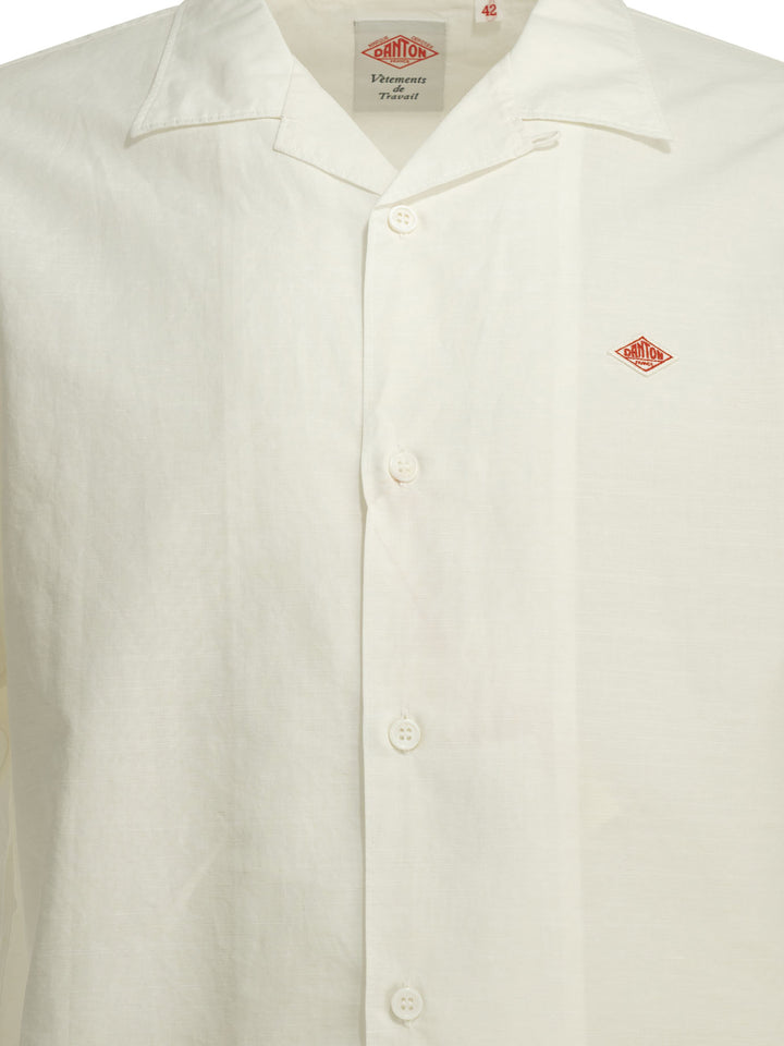 Danton Casual Cotton Linen Shirt Shirts - Bianco | 529bf5cae4f20f272e66be455c44334b604849c1