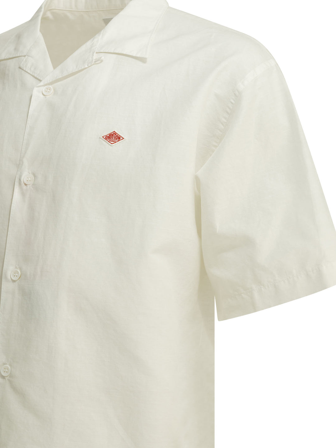 Danton Casual Cotton Linen Shirt Shirts - Bianco | c6ef8c15bc9bfba81caec1a33f4b0945e8657609