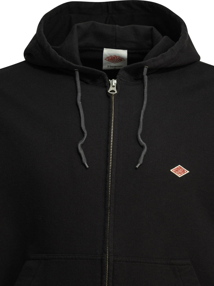 Danton Zipper Hoodie Sweatshirts - Nero | 5efbaed00cbcd4f746d0265666b610a12302ec57