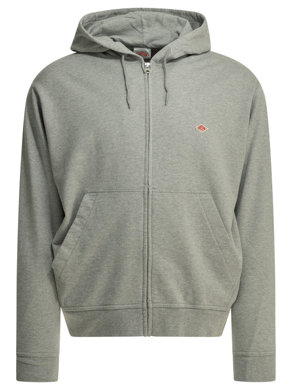 Zipper Hoodie Sweatshirts Grey