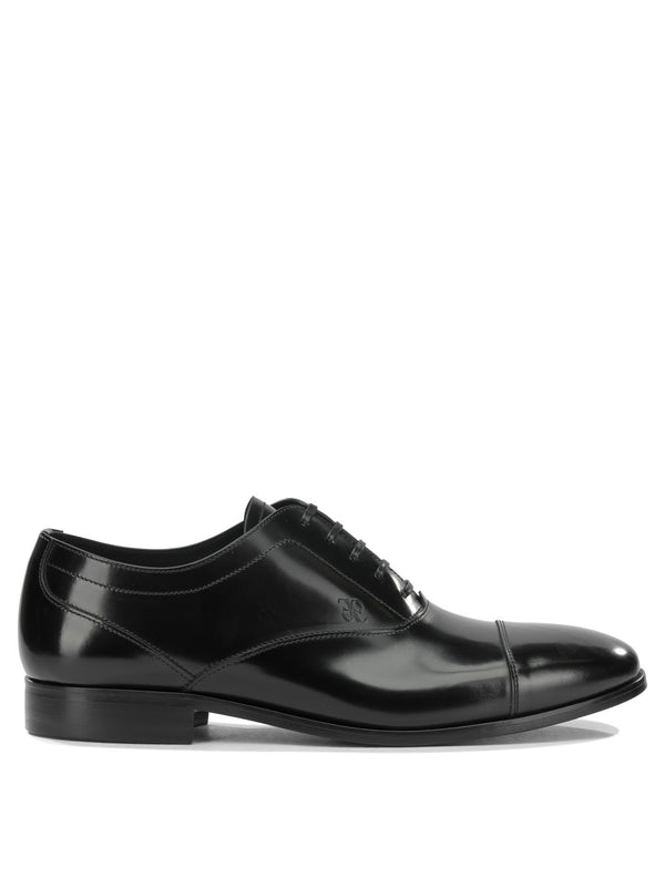 Leather Brogues Lace-Up Shoes Nero