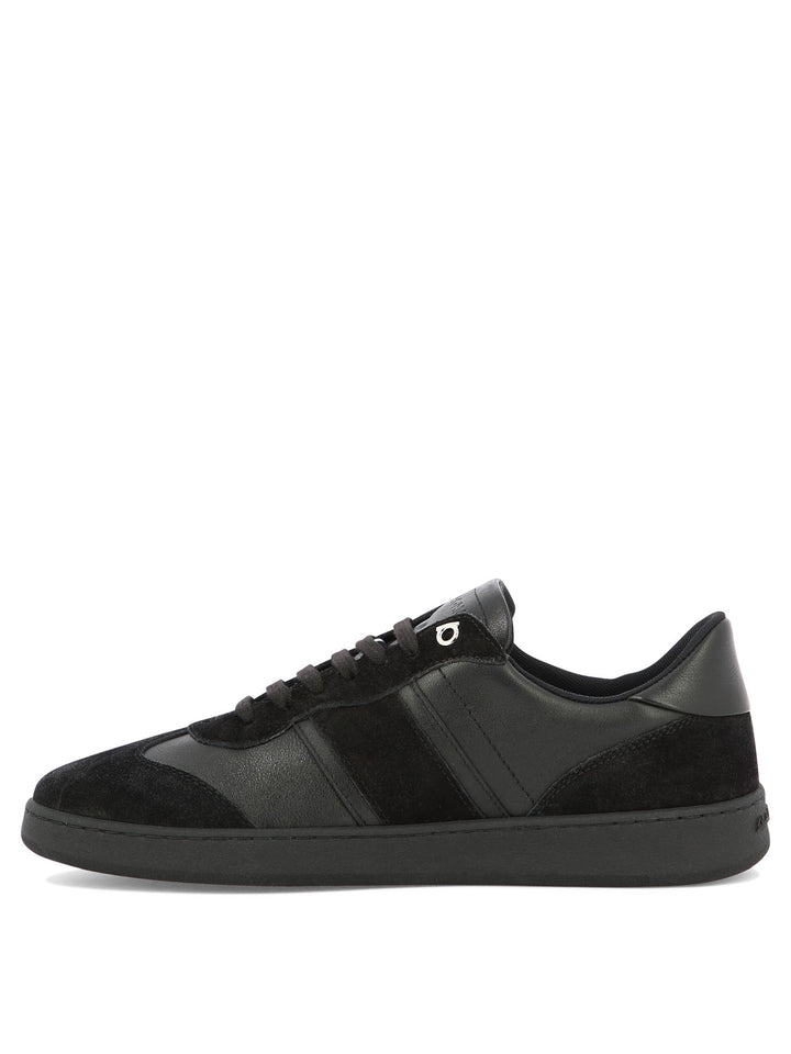 Ferragamo Leather Sneakers Sneakers & Slip-On - Nero | 4cdac77f4424be4c26745e384df9f2a0856dc8f6