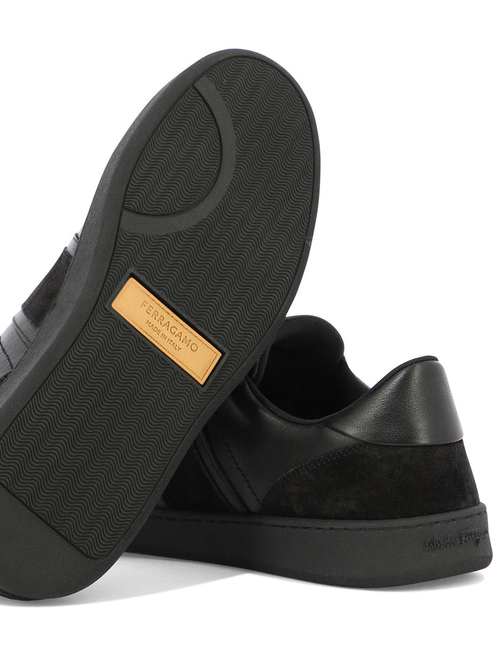 Ferragamo Leather Sneakers Sneakers & Slip-On - Nero | fd01839da62c078f3de39a6ab20e02f43d781752