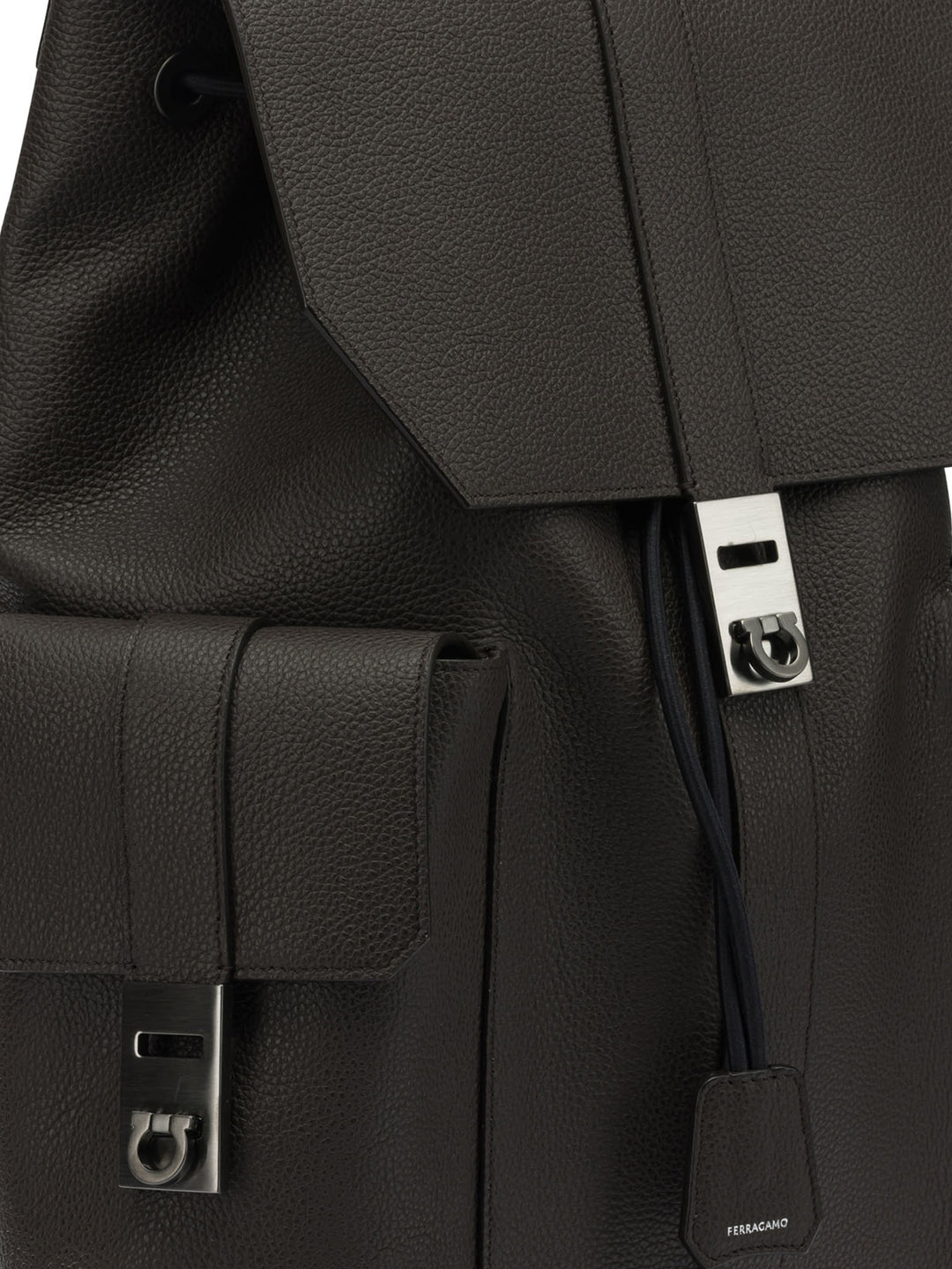 Ferragamo Double Pocket Leather Backpack Zaini e Valigie - Marrone | 7d2857736819a7cc4bee83993cdf65d53a09e8fc