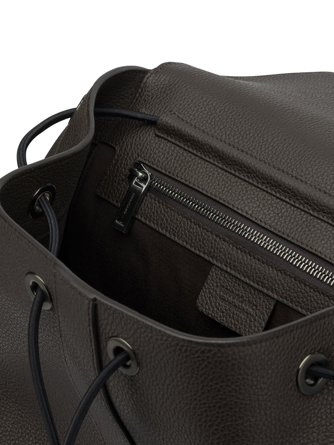 Ferragamo Double Pocket Leather Backpack Zaini e Valigie - Marrone | 61ae15f998c4e98f164f54165b78d5e0ea663058