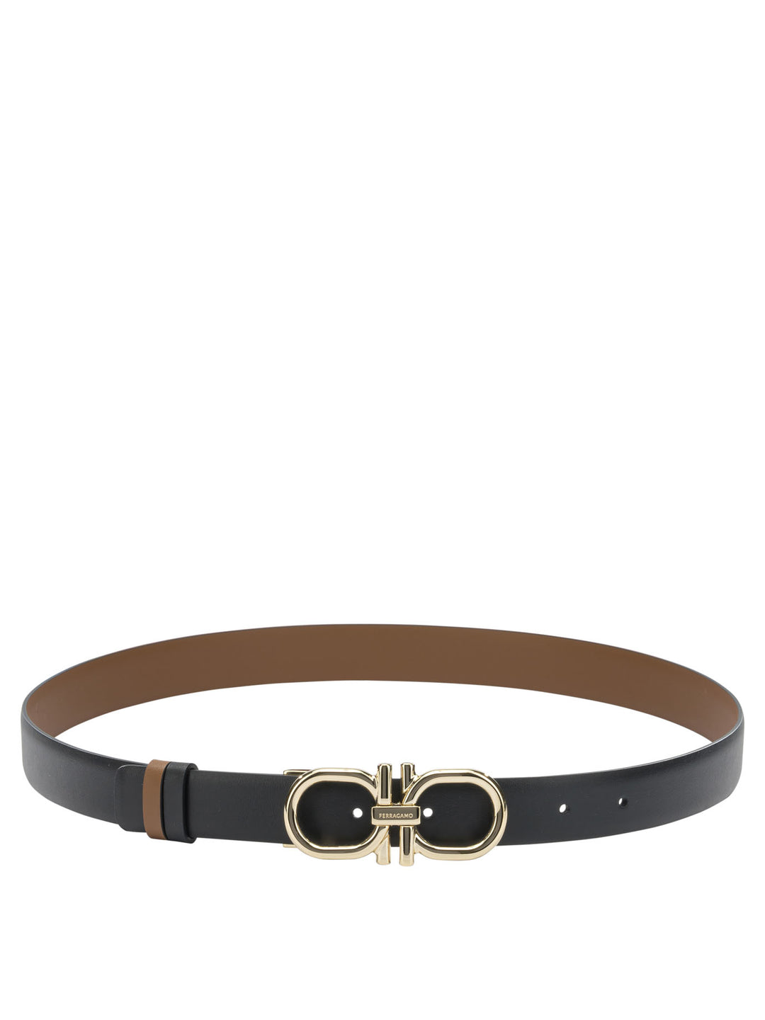 Ferragamo Leather Belt With Hooks Cinture - Marrone | 172aca2d137cbc1e3affc648eb511f533c9d13b5