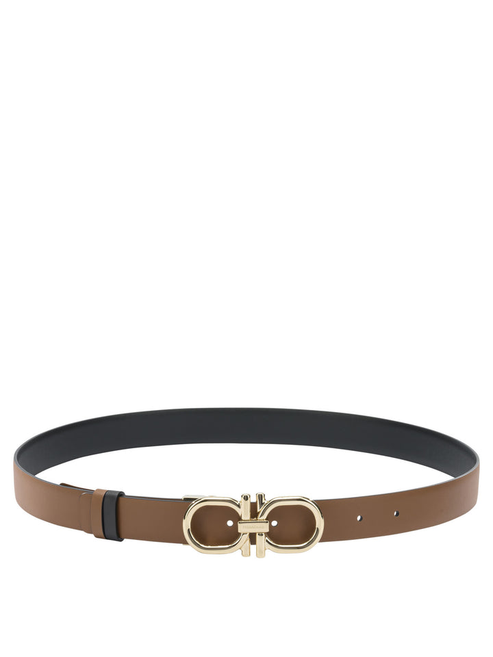 Ferragamo Leather Belt With Hooks Cinture - Marrone | d5b41154e9270904eb37f0e9a042f8ab9f9cd681