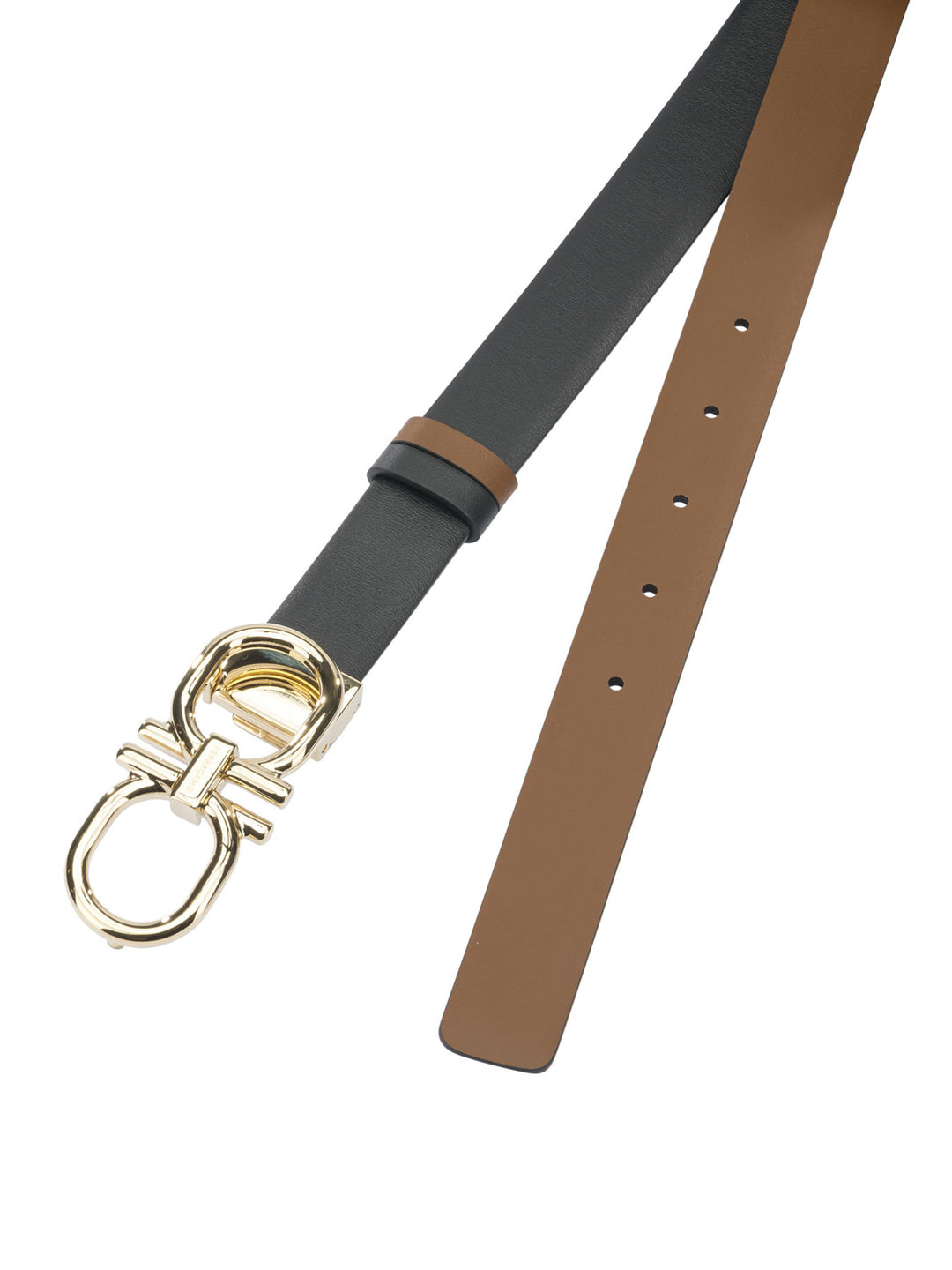 Ferragamo Leather Belt With Hooks Cinture - Marrone | 929e0d24b79c117efdeb329052cfedd0d066cd11