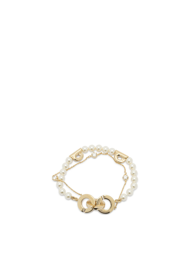 Ferragamo Double Strand Bracelet With Pearls Jewels - Oro | d3d3621ebec2bdf3c8238312fcca91d7c9e802df