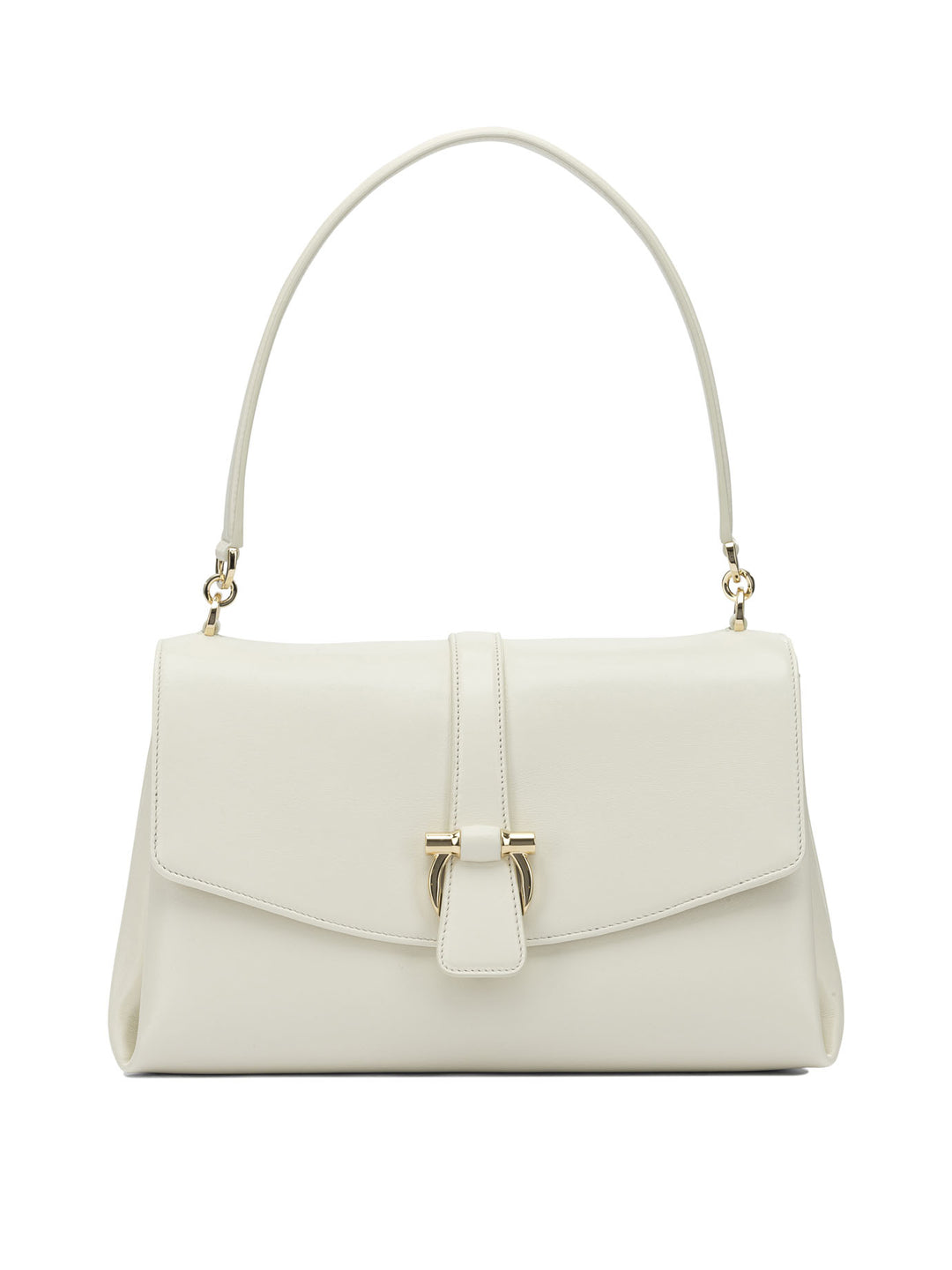 Ferragamo Leather Shoulder Bag With Flap Borse a Spalla e Tracolla - Bianco | 0c8c2265ae1cf5237e8c0d70ce40f3f13f99ad25