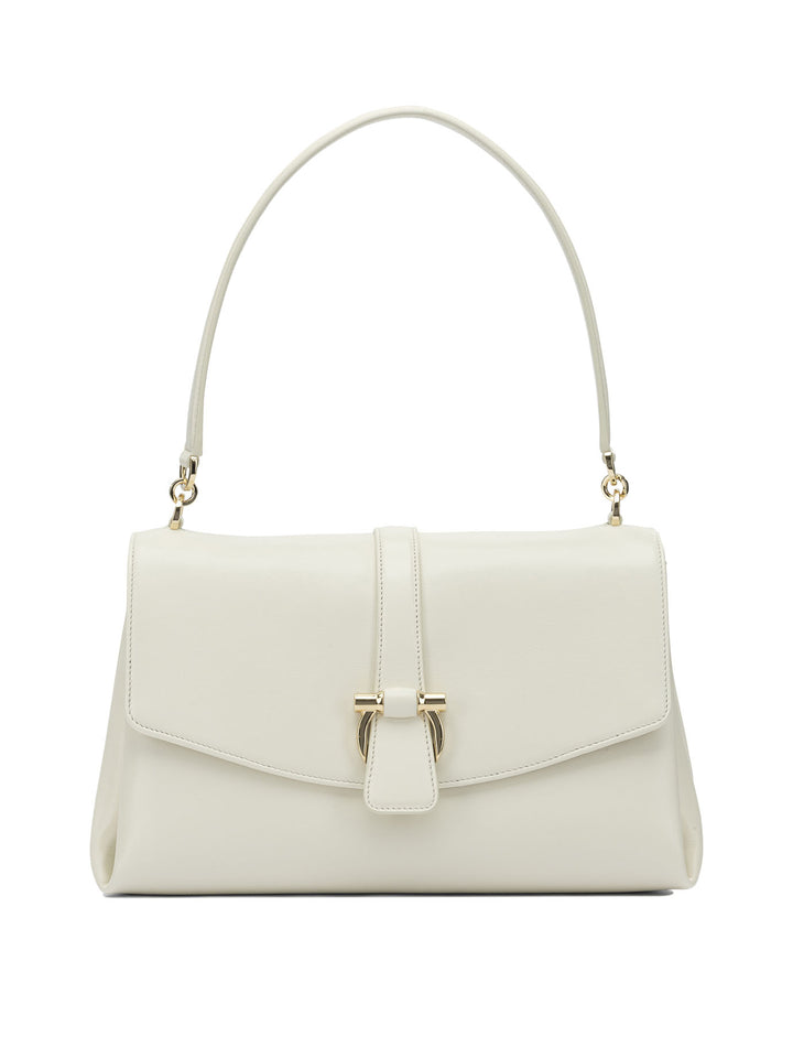 Ferragamo Leather Shoulder Bag With Flap Borse a Spalla e Tracolla - Bianco | 0c8c2265ae1cf5237e8c0d70ce40f3f13f99ad25